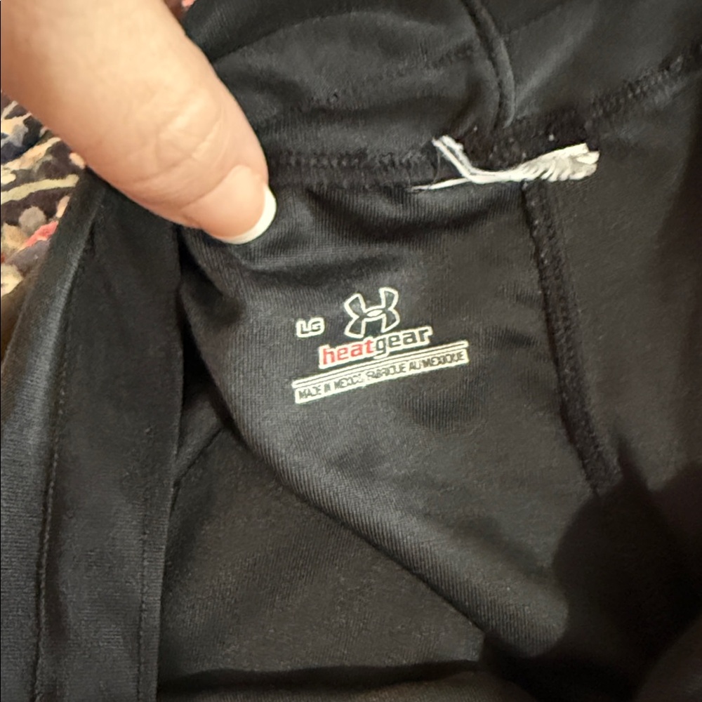 Under Armour Black Women's Athletic Shorts with Silver Logo - Picture 3 of 3